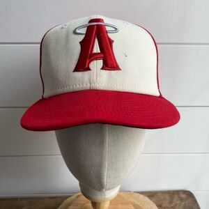 Los Angeles Angels City Blokecore Streetwear Fitted Baseball Hat 6 Panel Vented
